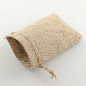 Jute pouches 9x12cm 1/5/10 of your choice linen bag jute bag image 1