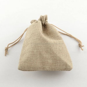 Jute pouches 9x12cm 1/5/10 of your choice linen bag jute bag image 2