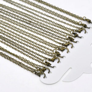 Collier chaine 46cm 18, 62cm 24 ou 78cm 30 Maille 2x3mm 画像 8