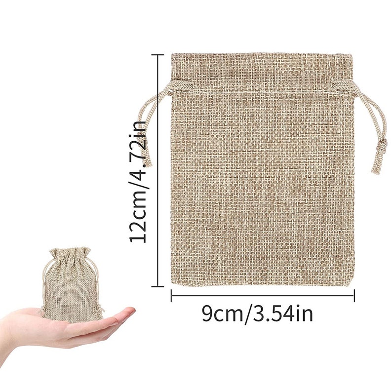 Jute pouches 9x12cm 1/5/10 of your choice linen bag jute bag image 3