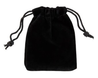 Bolsa de terciopelo negro - 9x7cm - terciopelo suave - 1/5/10 de su elección - bolsa de terciopelo suave para joyería o embalaje de regalo