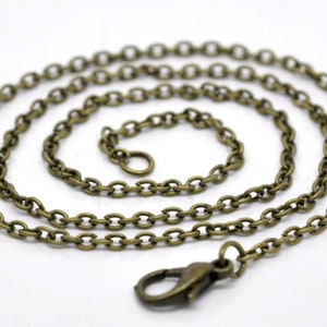 Collier chaine 46cm 18, 62cm 24 ou 78cm 30 Maille 2x3mm 画像 9