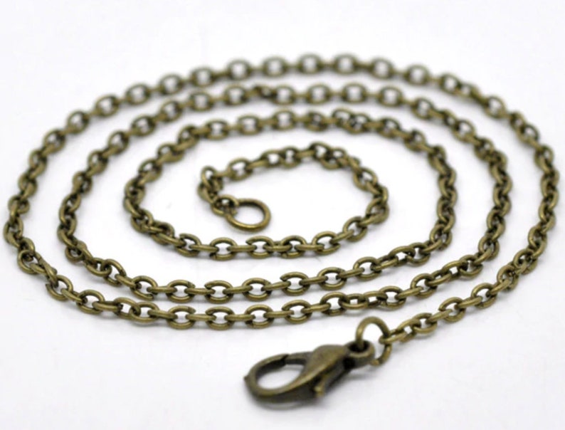 Collier chaine 46cm 18, 62cm 24 ou 78cm 30 Maille 2x3mm 画像 9