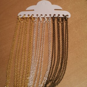 Collier chaine 46cm 18, 62cm 24 ou 78cm 30 Maille 2x3mm image 5