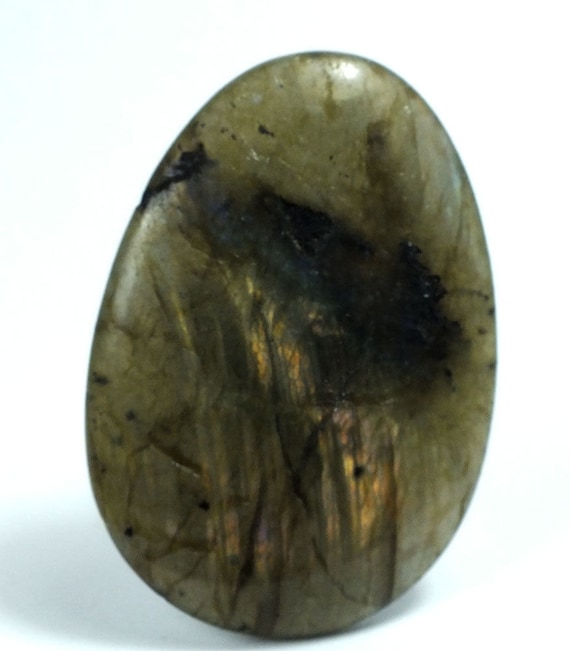 healing gem crystal alternative reiki EA737M Labradorite Worry Thumb Stone 
