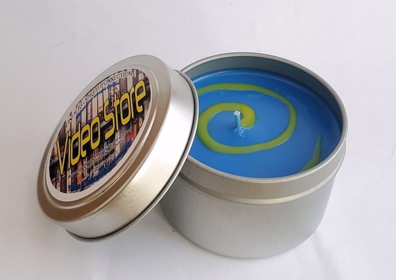 VIDEO STORE scented candle 4oz. tin