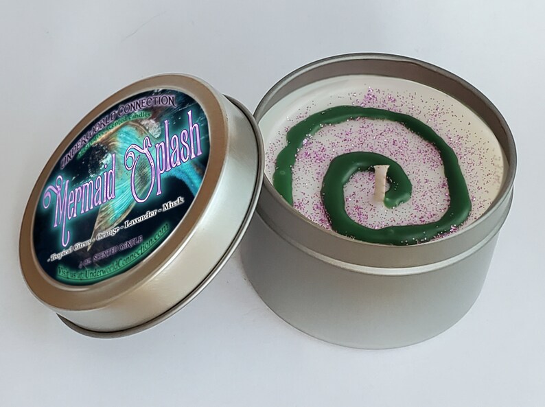 MERMAID SPLASH scented candle 4oz. tin