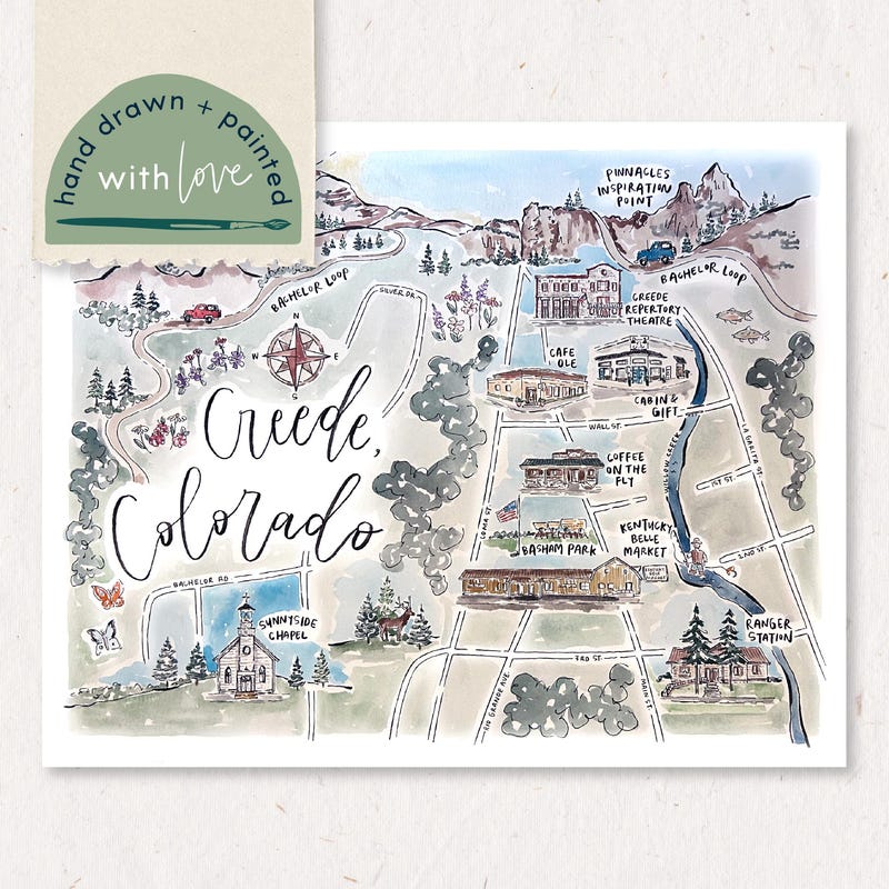 Water Color Map Drawing - Etsy