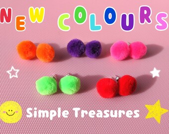 Pom Pom Stud Earrings