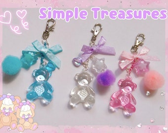 Teddy Bear Pastel Keychain