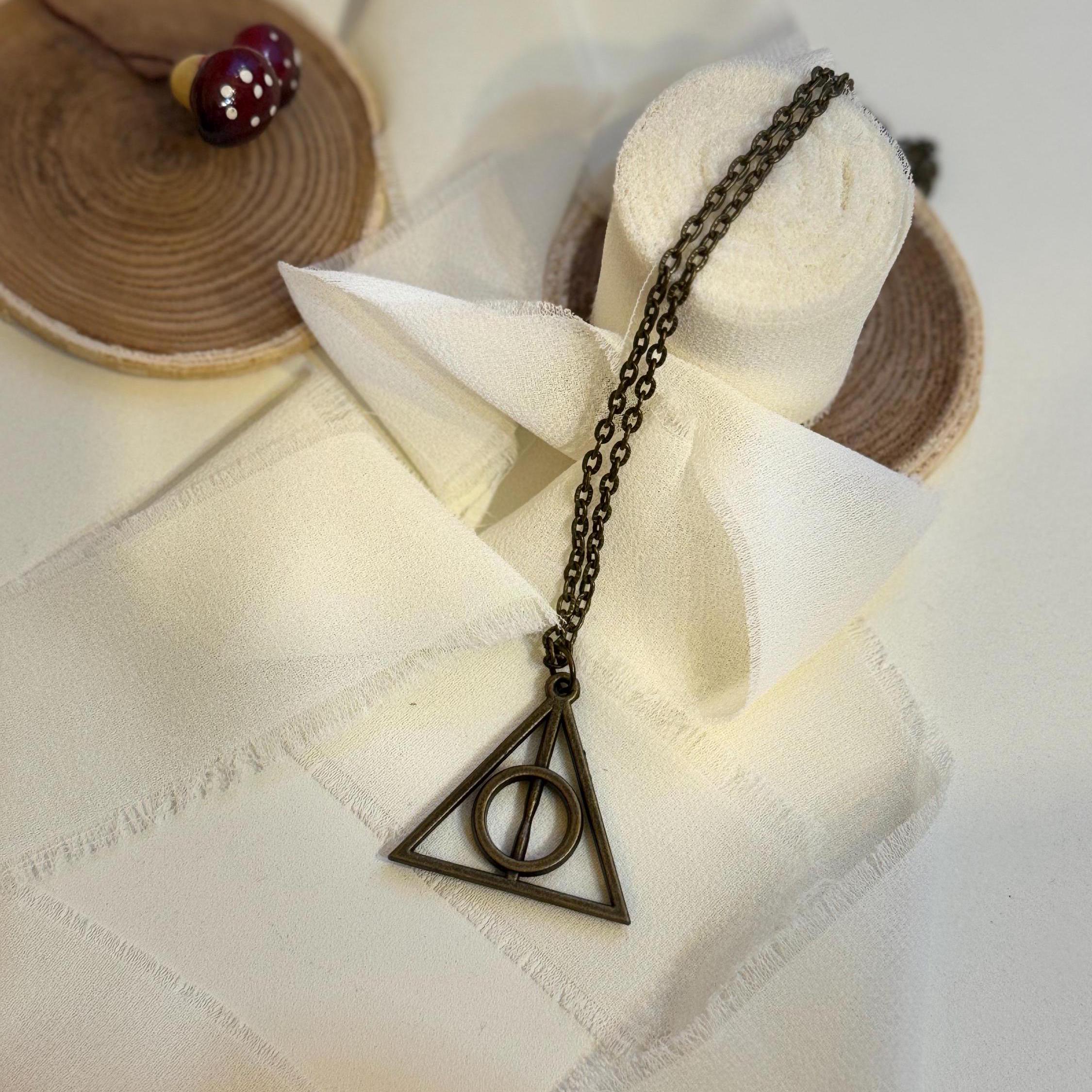 Hallows Necklace Harry Potter Deathly Hallows Charm Charm Necklace