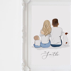Regalo del Día de la Madre / Regalo para mamá / Regalo para la madre / Regalo personalizado del Día de la Madre / Regalo personalizado / Regalo para mamá / Ilustración familiar