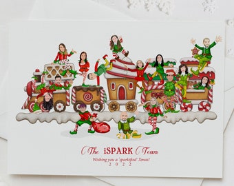 Corporate holiday cards, Custom Company Christmas Card, Personalized Christmas Cards, Holiday Card Company Business Office, small business