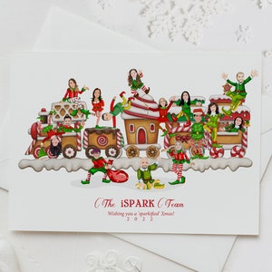 Tarjetas de vacaciones corporativas, tarjeta de Navidad de empresa personalizada, tarjetas de Navidad personalizadas, oficina de negocios de la empresa de tarjetas de vacaciones, pequeña empresa