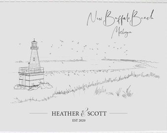 Wedding Venue Sketch, Venue Illustration, Wedding Venue Drawing, Wedding Gift, Wedding Shower Gift, Wedding Venue Portrait, Chapel Sketch