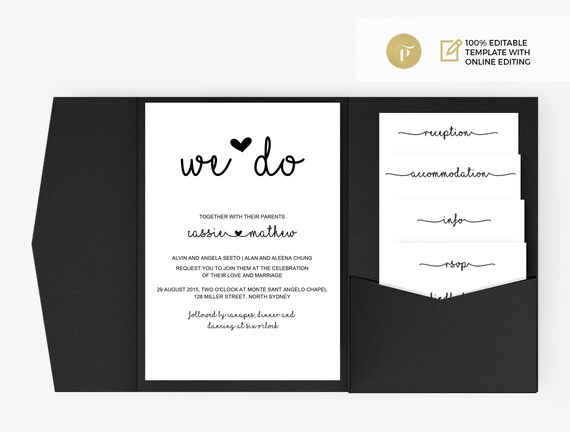 diy word template wedding invitation stationary set editable etsy word templates for wedding invitations