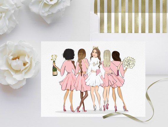 Bridal Shower Invitation Bridal Party Illustration - Etsy Canada Bridal Shower Invitation Bridal Party Illustration - Etsy Canada