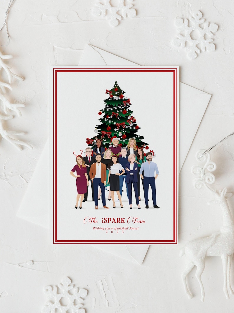 Cartoline di auguri aziendali, Cartoline di Natale aziendali personalizzate, Cartoline di Natale personalizzate, Cartoline di auguri aziendali Ufficio commerciale, piccole imprese immagine 1