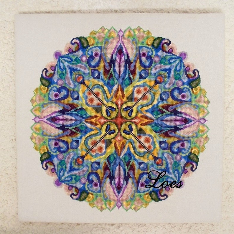 Counted Cross-Stitch Pattern Mandala Hidden Promise for | Etsy