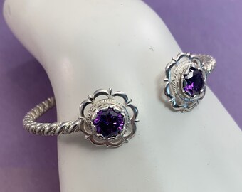 Sterling silver cuff bracelet .
