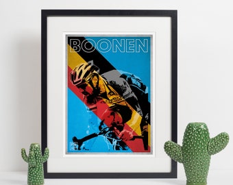 Cycling Art, Tom Boonen, Belgium, A4/A3 high quality print