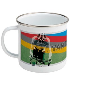 Fietscadeau, fietsbeker, Van Der Poel - Emaille Mok 11oz