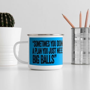 Cycling Mug, Cycling Gift, Tom Boonen, quote series, Sometimes You Don&#39;t Need a Plan You Just Need Big Balls