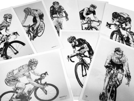 Sagan Cavendish Boonen Cancellara Cycling Rider Quote prints Voigt