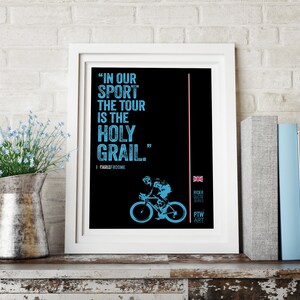 Cycling Art, The Tour is the Holy Grail, Christ Froome, A4 print.