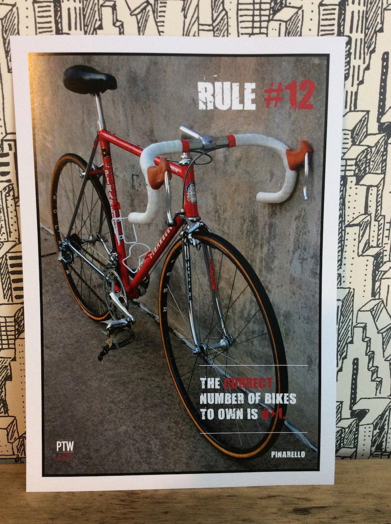 The Rules Cycling Quote Rule 12 Etsy UK