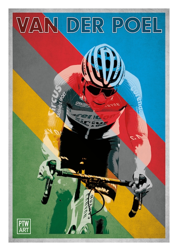 Radsport Kunst Mathieu Van Der Poel World Champion A4 A3 Etsy