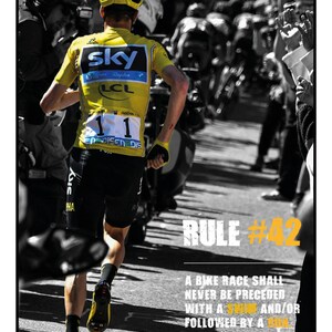 Chris Froome cycling print rules