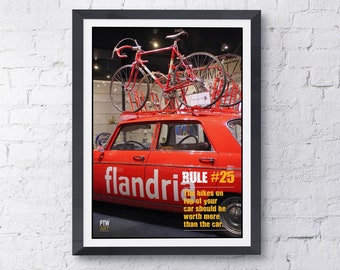 Cycling print motivational print poster Rule #25 A4 210mm x 297mm high quality digital print
