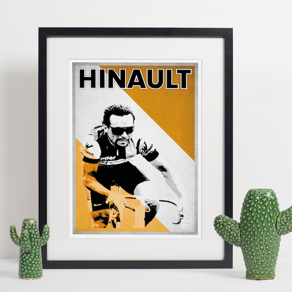 Cyclisme Art, Bernard Hinault, Tour de France, A4/A3 imprimé de haute qualité