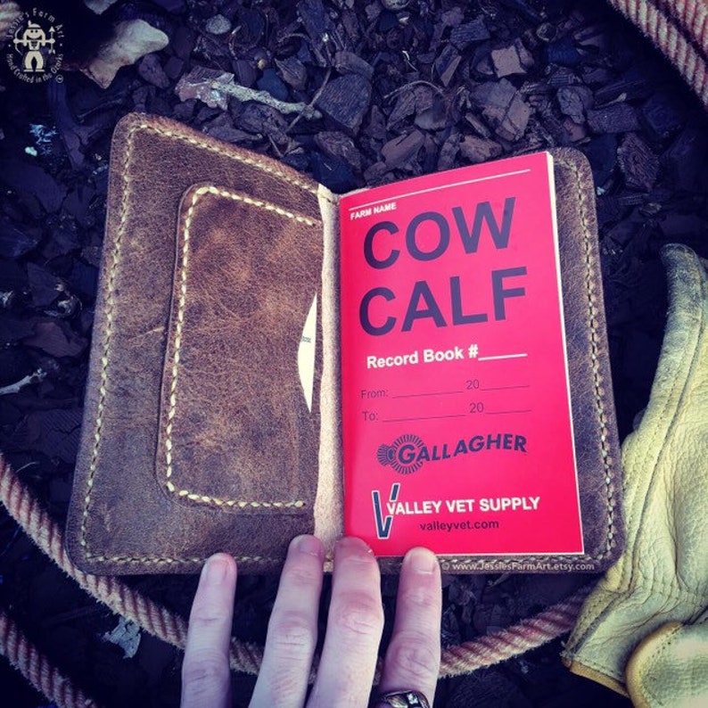 Cow/Calf Record Book for Calving Season. Hand Tooled Farmer. Etsy