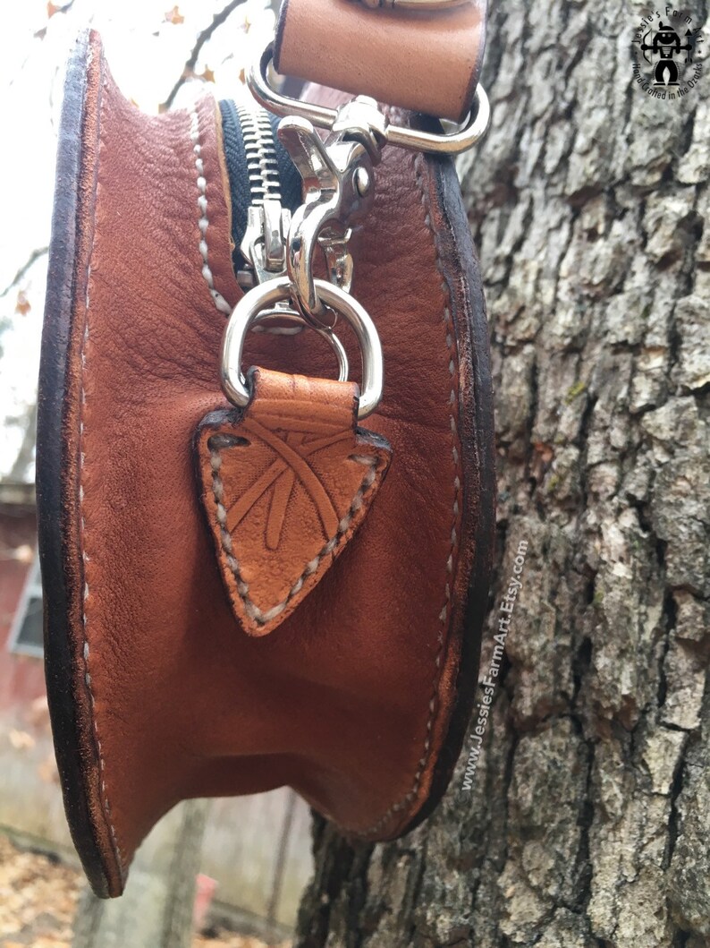 Crossbody Rope Can Purse. Hand Carved and Tooled Leather. Floral Indian
