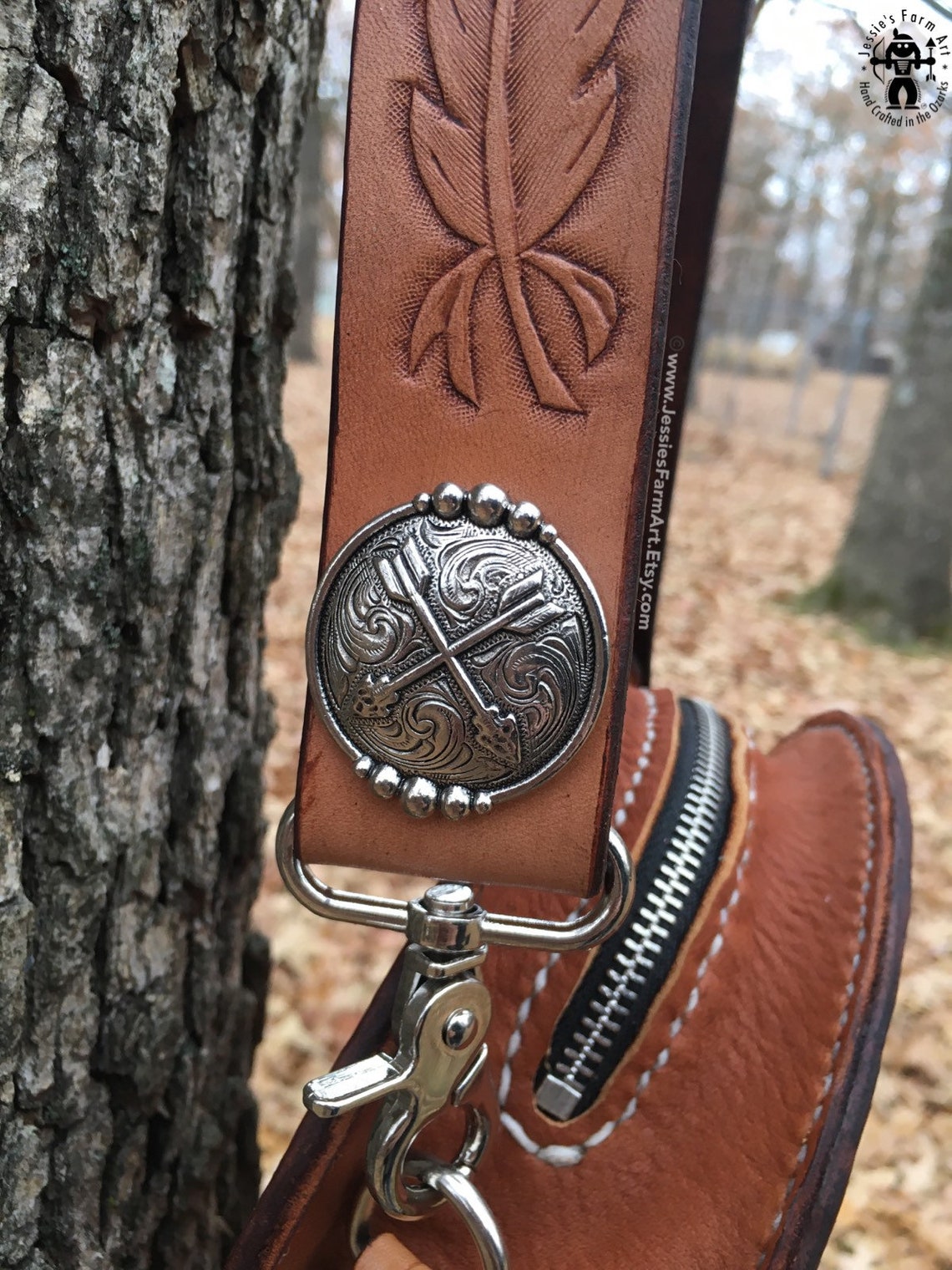 Crossbody Rope Can Purse. Hand Carved and Tooled Leather. Etsy