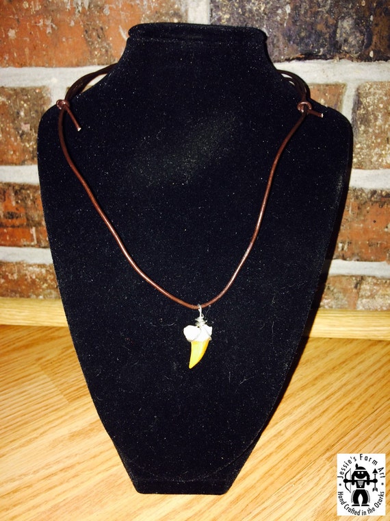 MUKTANK×SUN HUNTER Embossed Iris Tooth Pendant Necklace