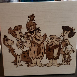 The Flintstones - Woodburning - Free Shipping to CA and US