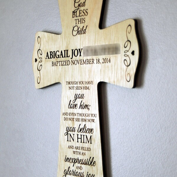 Personalized Wooden Baptismal Cross!