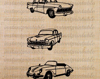 INSTANT DOWNLOAD Auto Clipart, alte Auto Download, Oldtimer, Auto Aufkleber, Auto Eisen auf Transfer--item kein 97