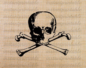 Skull &amp; Bones Clip Art sofort-Download, hochauflösend, Thema, Halloween, Spuk beängstigend Aufkleber pirate - Artikel-Nr. 178