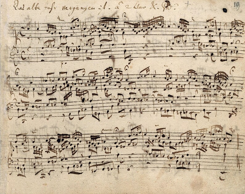 Download Bach music notes note musical old music sheets Etsy Download Bach music notes note musical old music sheets Etsy