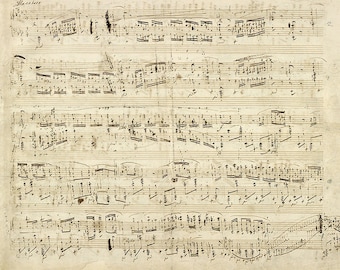 Chopin Musiknoten, alte Noten, Musiknoten, alte Noten, Musiknoten, Musiknoten, alte Musiknoten - Artikelnr