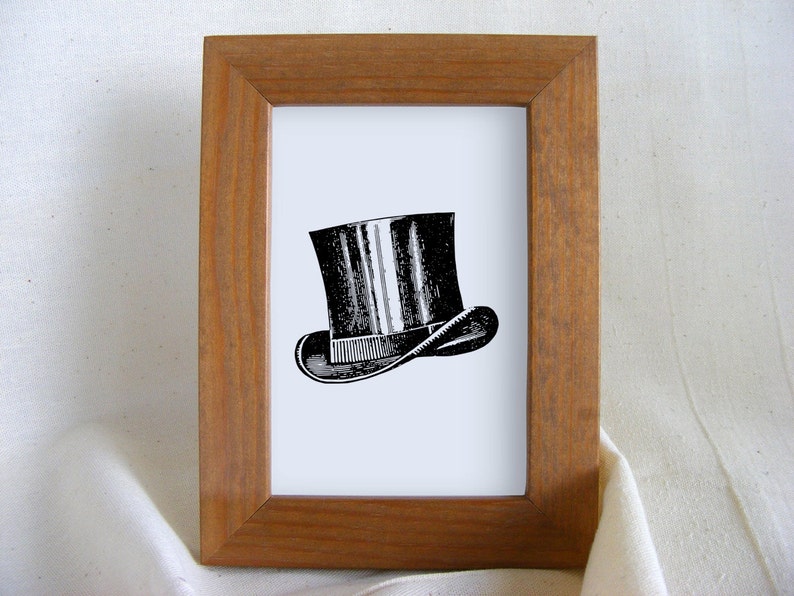 Top hat digital image, instant download, printable iron on fabric transfer, downloadable images, clip art, scrapbooking no. 206 image 3