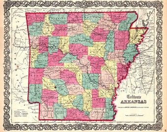 Arkansas-Karte (1859), download Karte von Arkansas, Arkansas Zustand anzeigen, digitale Karte von Arkansas, Arkansas Karte herunterladen, Arkansas Download - Artikel keine 129