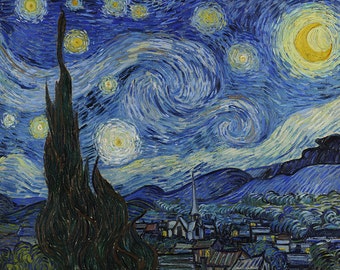 Van Gogh "Sternennacht" (digitaler Download des original-Gemälde, hochauflösende Jpg), instant download Bildmaterial