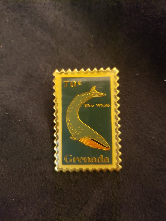 Granada Blue Whale USPS Stamp Pin - image 1