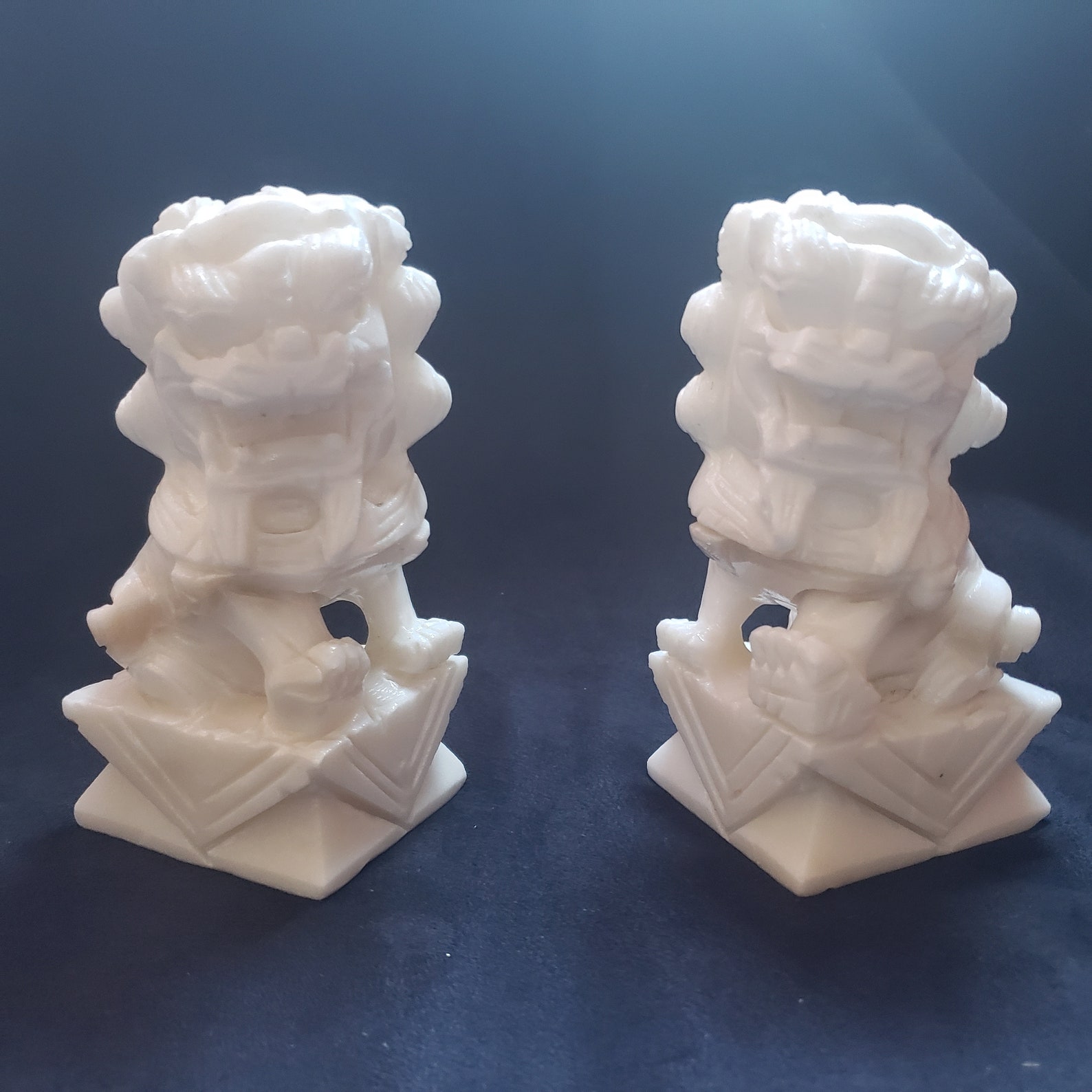 Carved Soapstone Foo Dogs Etsy