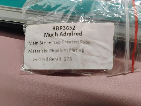 Lab-created Ruby Ring Size 9, Rhodium Plated - image 7